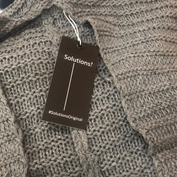 Solutions gray cardigan sweater NWT - Picture 2 of 5